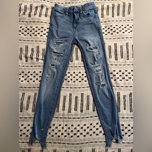 American Eagle 360 Next Level stretch ripped jeans, Size 0